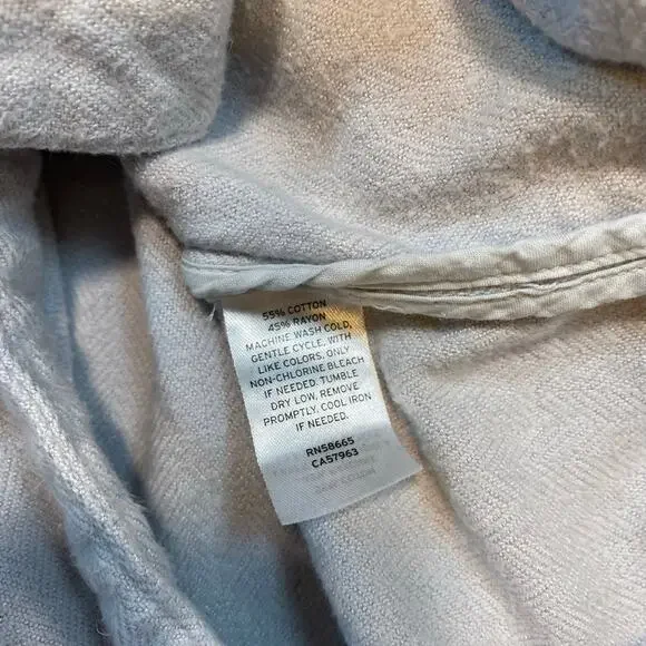 BP. X Wildfang Womens Medium Ivory Cotton Long Sleeve Shirt Dress Maxi - Picture 8 of 9